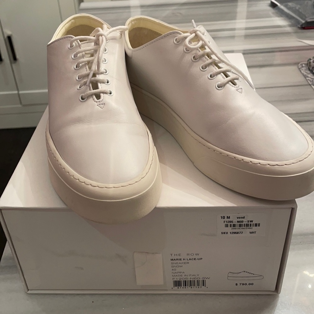 The Row - Chic White Nappa Sneaker